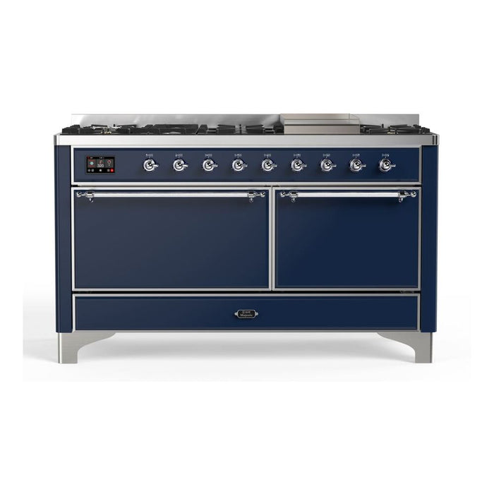 ILVE Majestic II Series 60 Inch Dual Fuel Freestanding Range Gas/Propane (UM15FDQNS3)