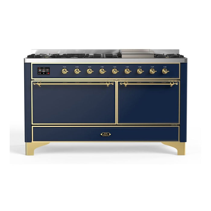 ILVE Majestic II Series 60 Inch Dual Fuel Freestanding Range Gas/Propane (UM15FDQNS3)
