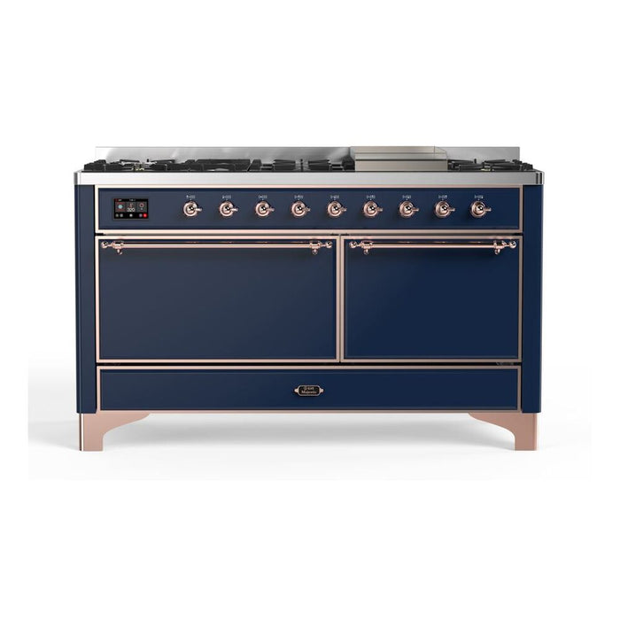 ILVE Majestic II Series 60 Inch Dual Fuel Freestanding Range Gas/Propane (UM15FDQNS3)