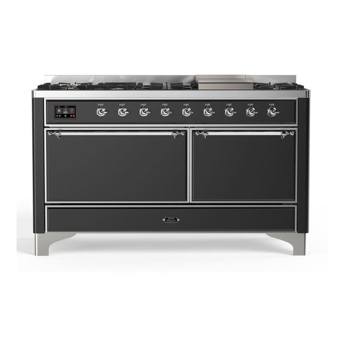 ILVE Majestic II Series 60 Inch Dual Fuel Freestanding Range Gas/Propane (UM15FDQNS3)