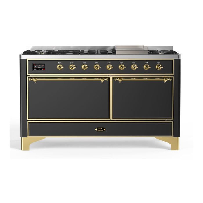 ILVE Majestic II Series 60 Inch Dual Fuel Freestanding Range Gas/Propane (UM15FDQNS3)