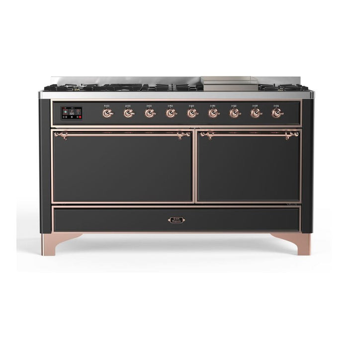 ILVE Majestic II Series 60 Inch Dual Fuel Freestanding Range Gas/Propane (UM15FDQNS3)