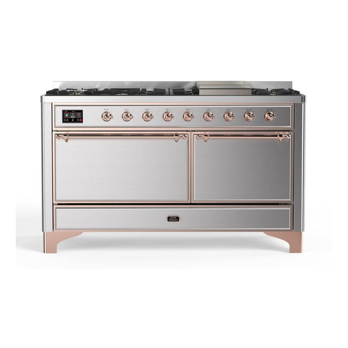 ILVE Majestic II Series 60 Inch Dual Fuel Freestanding Range Gas/Propane (UM15FDQNS3)