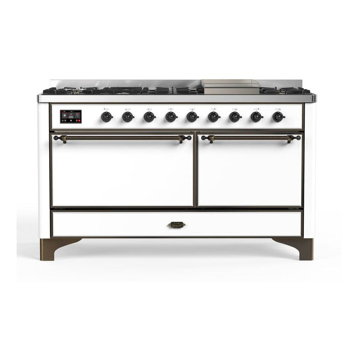 ILVE Majestic II Series 60 Inch Dual Fuel Freestanding Range Gas/Propane (UM15FDQNS3)