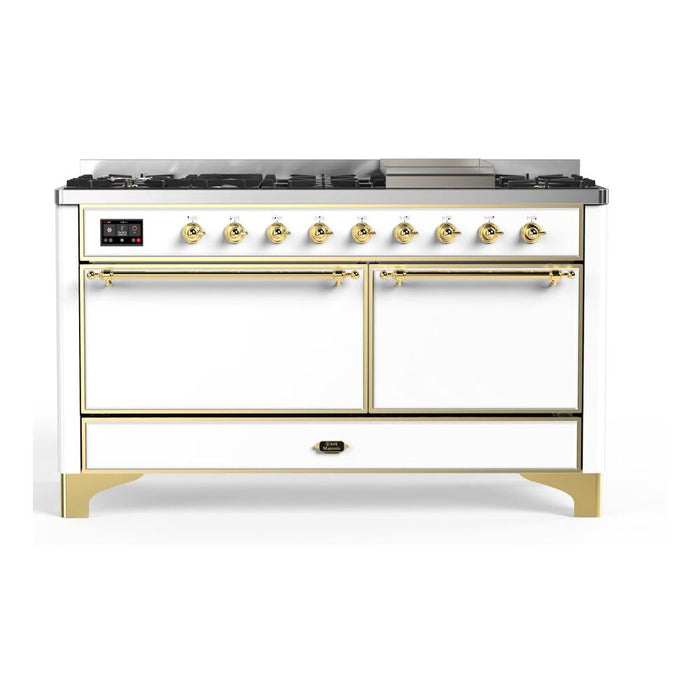ILVE Majestic II Series 60 Inch Dual Fuel Freestanding Range Gas/Propane (UM15FDQNS3)