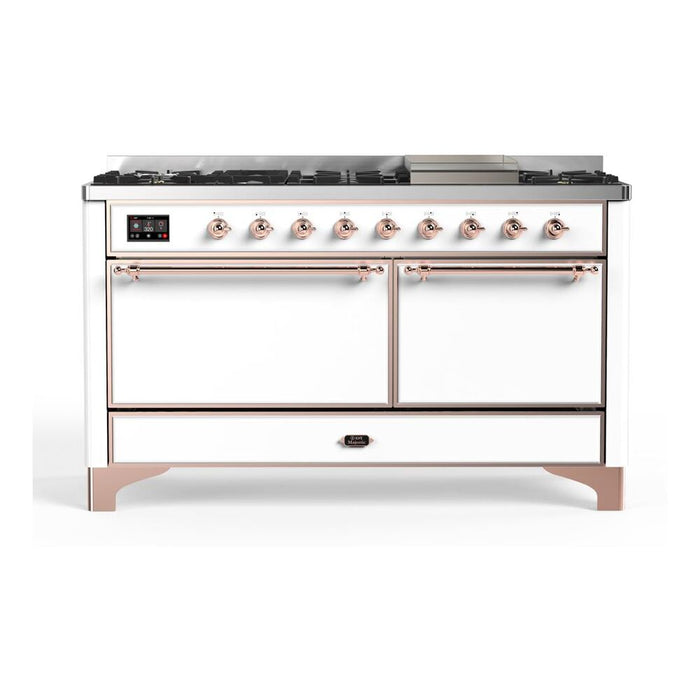 ILVE Majestic II Series 60 Inch Dual Fuel Freestanding Range Gas/Propane (UM15FDQNS3)