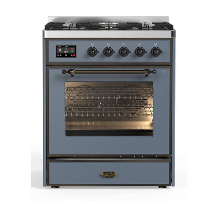 ILVE 30" Majestic II Series Gas Burner and Electric Oven Range with 5 Sealed Burners (UM30DNE3)