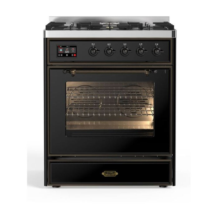 ILVE 30" Majestic II Series Gas Burner and Electric Oven Range with 5 Sealed Burners (UM30DNE3)