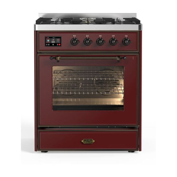 ILVE 30" Majestic II Series Gas Burner and Electric Oven Range with 5 Sealed Burners (UM30DNE3)