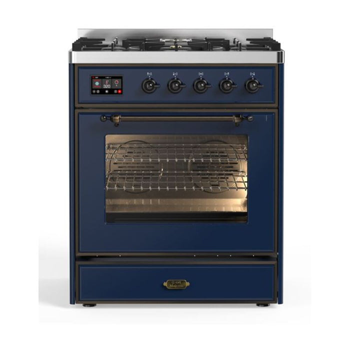 ILVE 30" Majestic II Series Gas Burner and Electric Oven Range with 5 Sealed Burners (UM30DNE3)