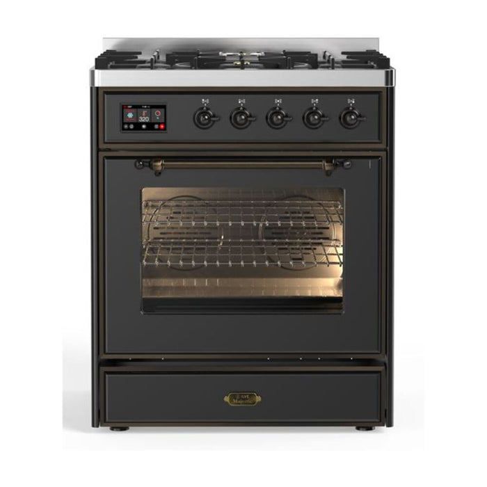 ILVE 30" Majestic II Series Gas Burner and Electric Oven Range with 5 Sealed Burners (UM30DNE3)