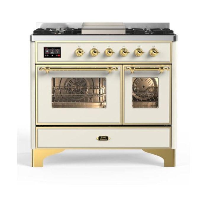 ILVE 40 Inch Majestic II Series Natural Gas/ Propane Gas Burner and Electric Oven with 6 Sealed Burners (UMD10FDNS3)