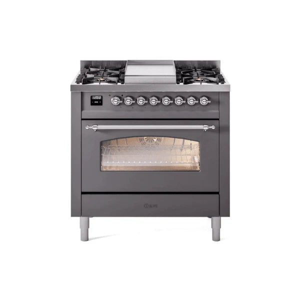ILVE 36" Nostalgie II Series Freestanding Single Oven Dual Fuel Range