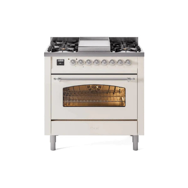 ILVE 36" Nostalgie II Series Freestanding Single Oven Dual Fuel Range