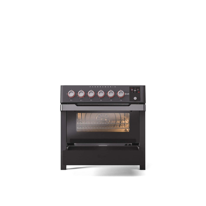 ILVE 36"Panoramagic Series Freestanding Electric Double Oven Range with 5 Elements, Triple Glass Cool Door, Convection Oven, TFT - UPMI09S3