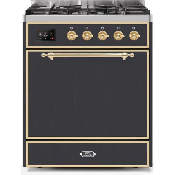 ILVE - Majestic II Series - 30 Inch Dual Fuel Freestanding Range Gas/Propane (UM30DQNE3)