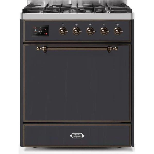 ILVE - Majestic II Series - 30 Inch Dual Fuel Freestanding Range Gas/Propane (UM30DQNE3)
