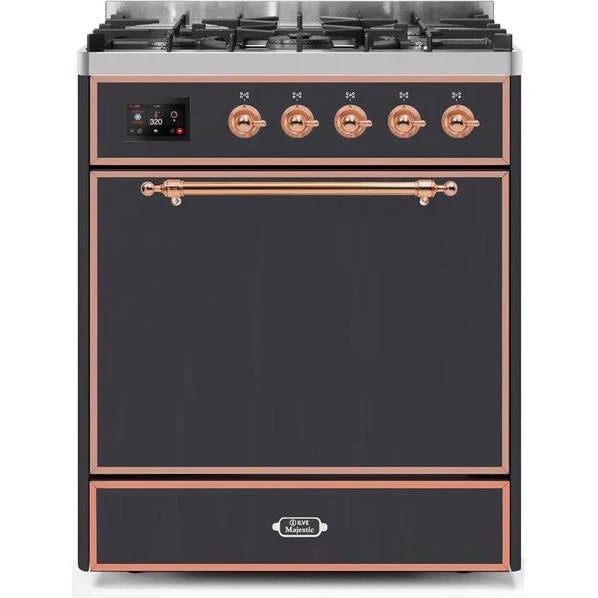 ILVE - Majestic II Series - 30 Inch Dual Fuel Freestanding Range Gas/Propane (UM30DQNE3)