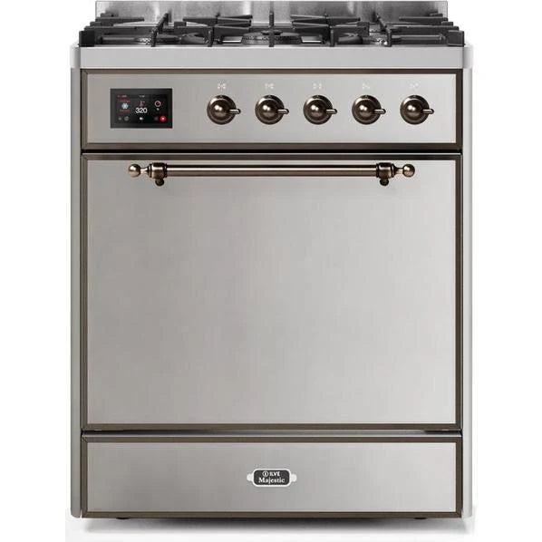 ILVE - Majestic II Series - 30 Inch Dual Fuel Freestanding Range Gas/Propane (UM30DQNE3)
