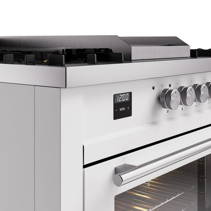 ILVE Professional Plus II 60 Inch Dual Fuel Freestanding Range in Stainless Steel with Trim - UP60FSWMP